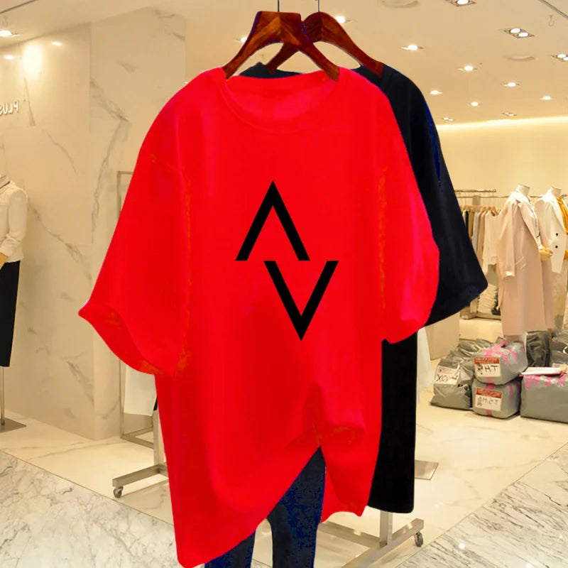 Elegant Summer Tshirt Women Loose Fit Cotton Casual Top