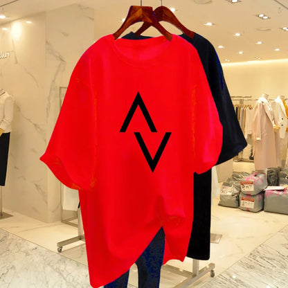 Elegant Summer Tshirt Women Loose Fit Cotton Casual Top