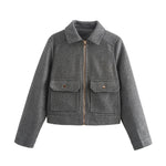 Spring Autumn Woolen Jacket