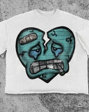 Y2K Sad Smiling Face Oversized T-Shirt