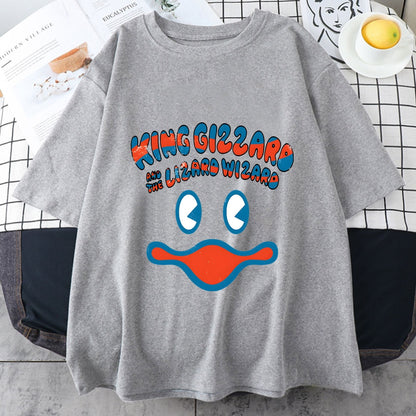 Drücken Sie Ihren Stil Cartoon König Gizzard &amp; Die Eidechse Wizard T-shirts