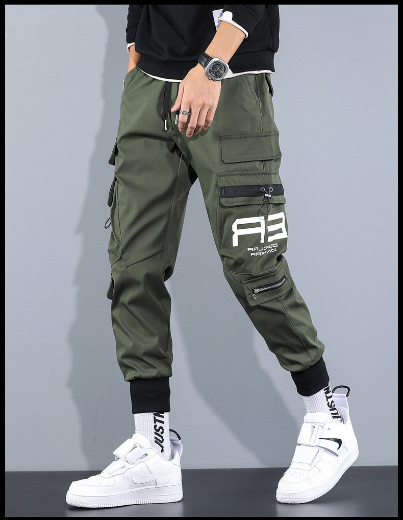 Harajuku Jogger Cargohose Herren Mode Militär Techwear Streetwear Hip Hop