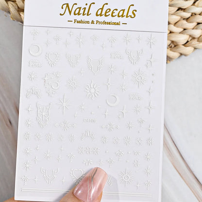 Glossy Y2K Star Nail Decals