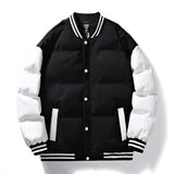 Men Winter Puffer Jacket Thick Outdoor Bomber Coat