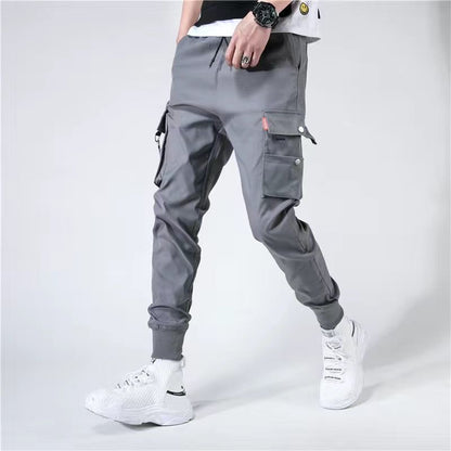 Jogger-Cargohose für Herren, lässig, Hip-Hop, Farbe, Jogginghose, Streetwear