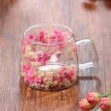 Glass Mug with Dried Flowers