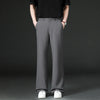 Mens Slim Flare Dress Pants Elastic Waist Business Work Slacks