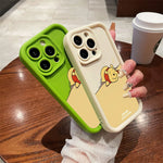 Sleep pooh Silicone Funny PhoneCase For iPhone Camera Lens Protection Cove