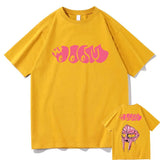 Double-sided Graphic T-shirt: Men's Loose Hip Hop Tee, Unisex Fleece Cotton Top
