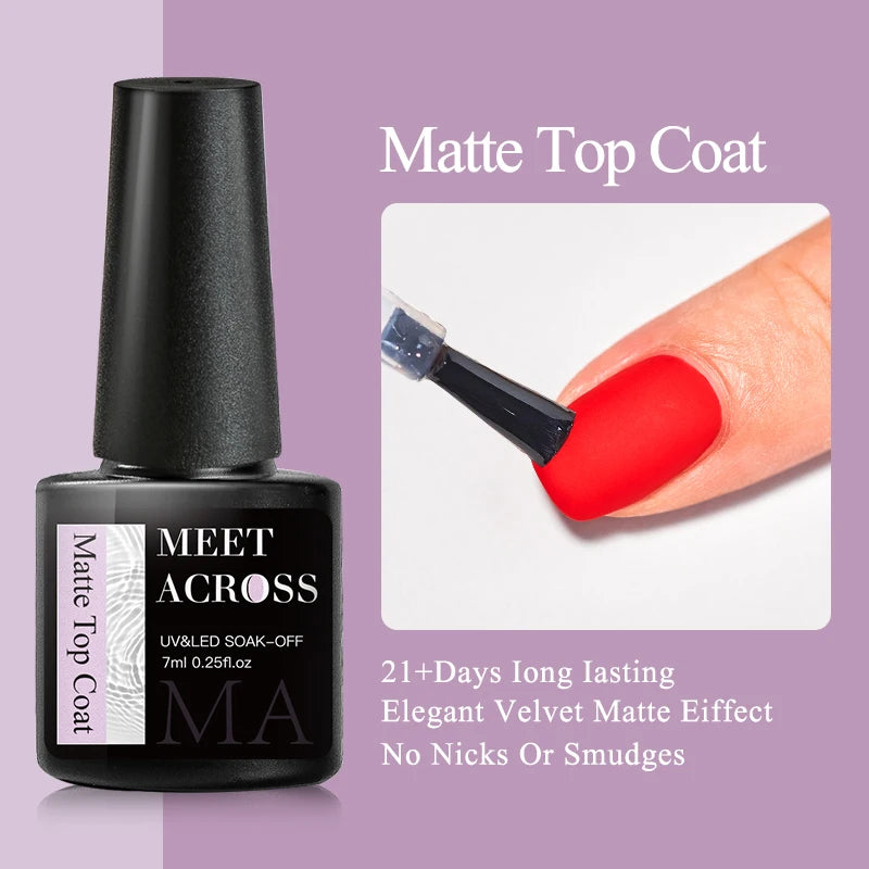 7ml Super Top Coat Gel Nail Base Gel Matte Top Coat Semi-Permanent