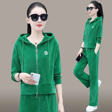 Women Hoodies And Wide Leg Pants Suit Jogging