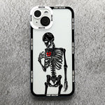 Skelett Handyhülle für iPhone Transparente Hülle
