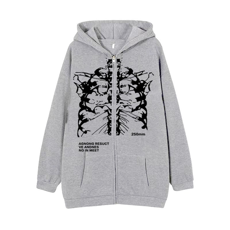 Damen Vintage Gothic Streetwear Hoodies Harajuku Y2k