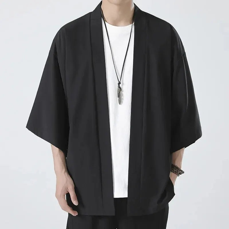 Men's Japanese Cardigan Sleeve Summer Outwear