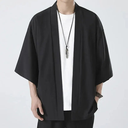 Men's Japanese Cardigan Sleeve Summer Outwear