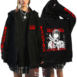 Anime Chainsaw Denji Hoodies Makima Zipper Streetwear Fleece