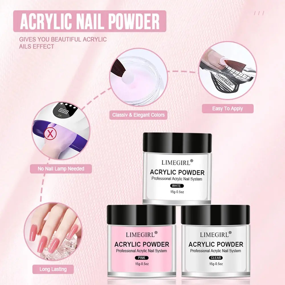 Nail Acrylic Powder and Liquid Monomer Set Acrylic Nail