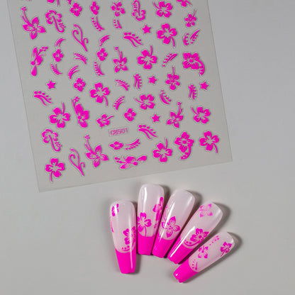 3D Gold Heart Nail Art Stickers