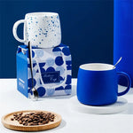 500ml Ceramic Mug Gift Package Blue Coffee Cup