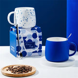 500ml Ceramic Mug Gift Package Blue Coffee Cup