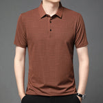 Printed Cotton Business Polo Comfortable And Breathable Short Sleeve