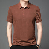 Printed Cotton Business Polo Comfortable And Breathable Short Sleeve