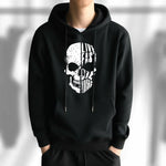 Hot Hoodie Skull Print Hoodie Men's Fashion Hip Hop Loose Hoodie Casual