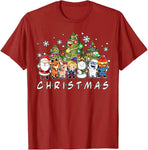 Santa Claus reindeer snowman family Christmas