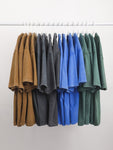 T-shirt Men Solid Color Short Sleeve Tops American Cotton