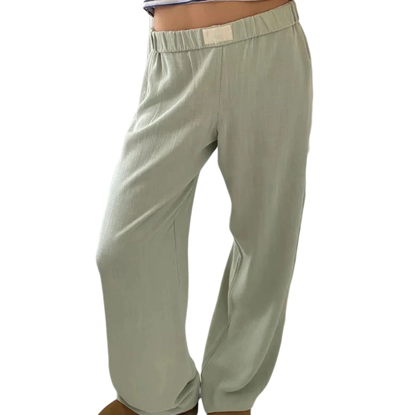 Women's Y2K Vintage Retro Casual Long Pants Elastic Wide Waist