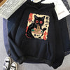 Cat Eating Ramen Hoodie Womens Plus Size Cute Graphic Sweatshirt 90s