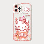 Cinnamoroll Hello Kitty Hülle für iPhone, transparente Silikonhülle