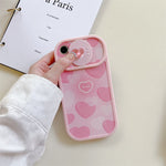 Pink Love Heart Phone Case For iPhone Bumper Silicone Cover