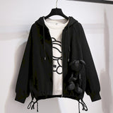 Hoodies Pullovers Women Zipper Cardigan Coat Loose Casual