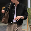 Mens Stand Collar Button Down Jacket Oversized Streetwear Coat