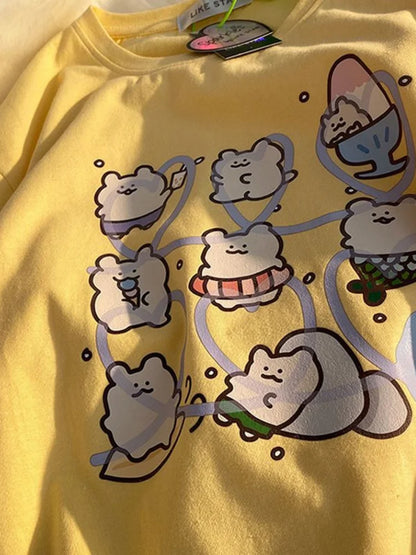 Kawaii Harajuku Tees: Niedliche Cartoon-Charms für deinen Style