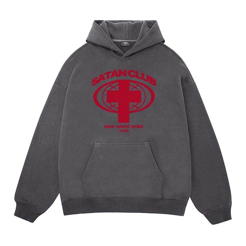 Harajuku Streetwear Men's Satan Aesthetic Tops Goth Y2k