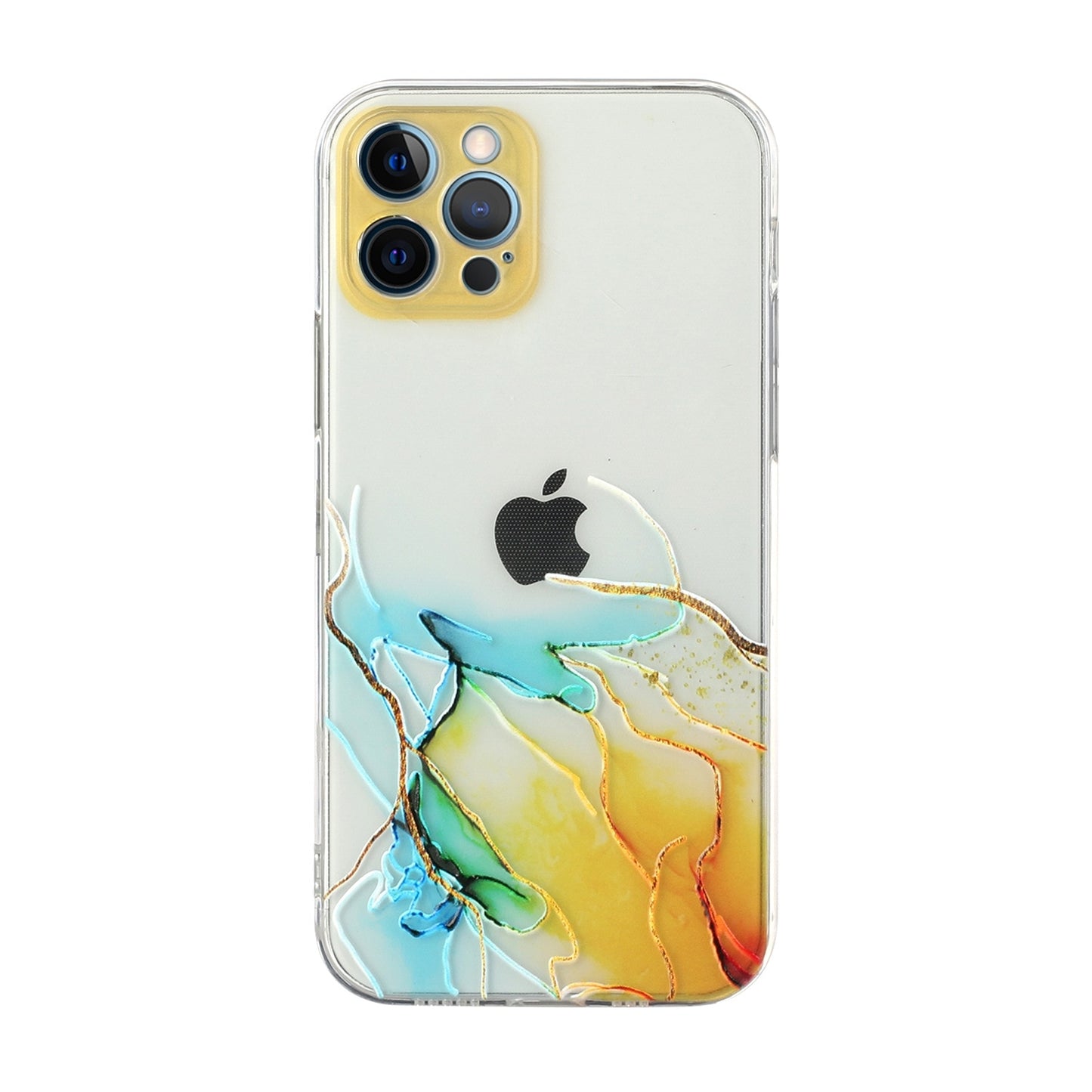 Case Laser Bling Marble Soft Clear Cover for iPhone