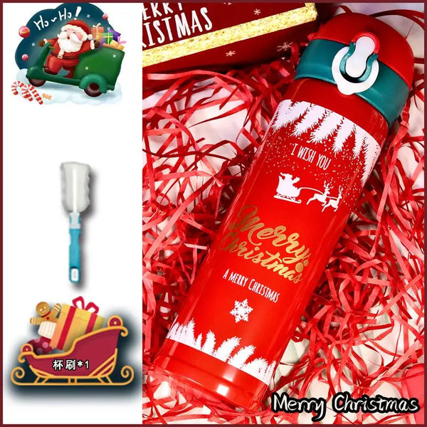 500ml Festive 17oz Insulated Stainless Steel Bottle Xmas Gift