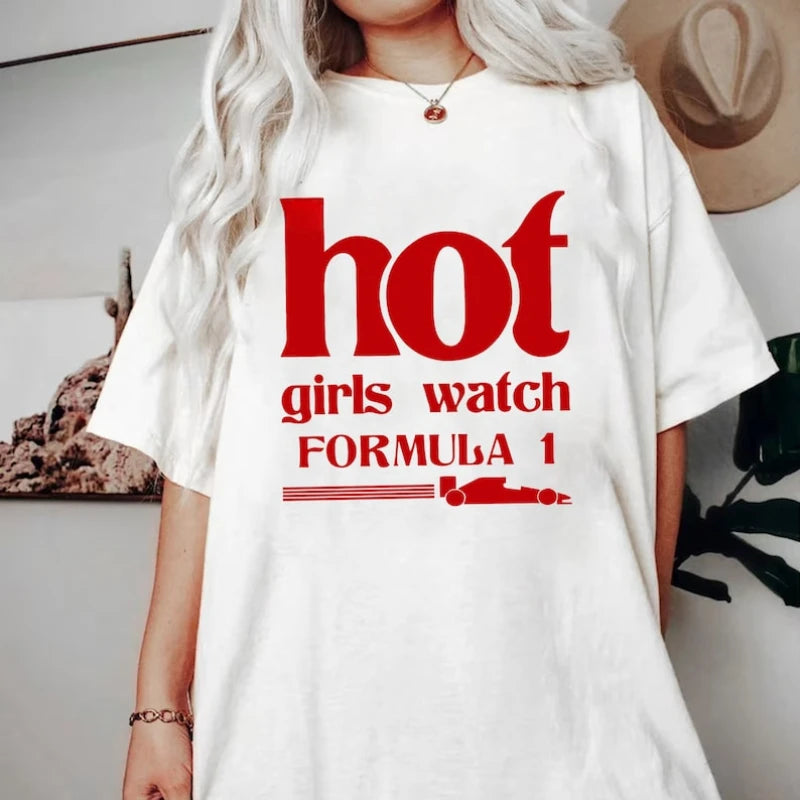 Hot Girls Graphic Tee Short Sleeve Cotton Aesthetic Shirt