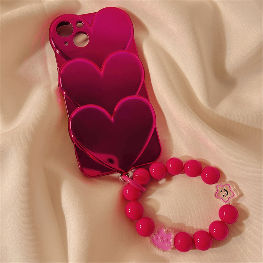 fashion bracelet electroplating silicon phone case for iphone  soft cover