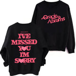 Gracie Abrams Hoodie I Miss You I'm Sorry Fan Made Merch