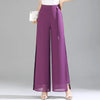 Women's Double Layer Chiffon Pants Elastic Waist Slim Chic