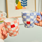 Koreanischer Stil, handgefertigt, unregelmäßige Tasse, Handblumen, Keramik