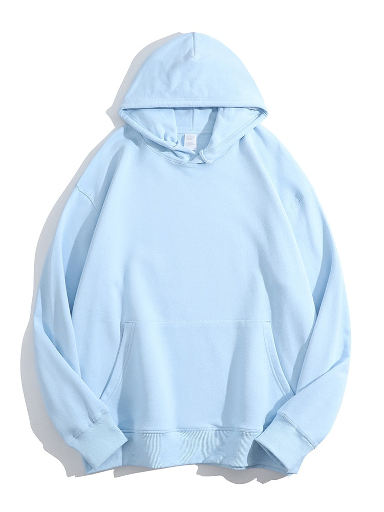 Women Hoodies Pullover Thick Solid Loose Cotton