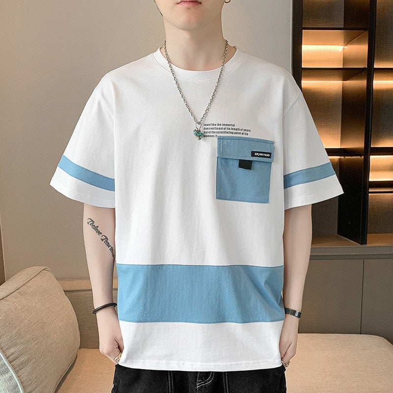 Casual Short Sleeve T Shirt Men Top Tees Fashion Hip Hop Oversize