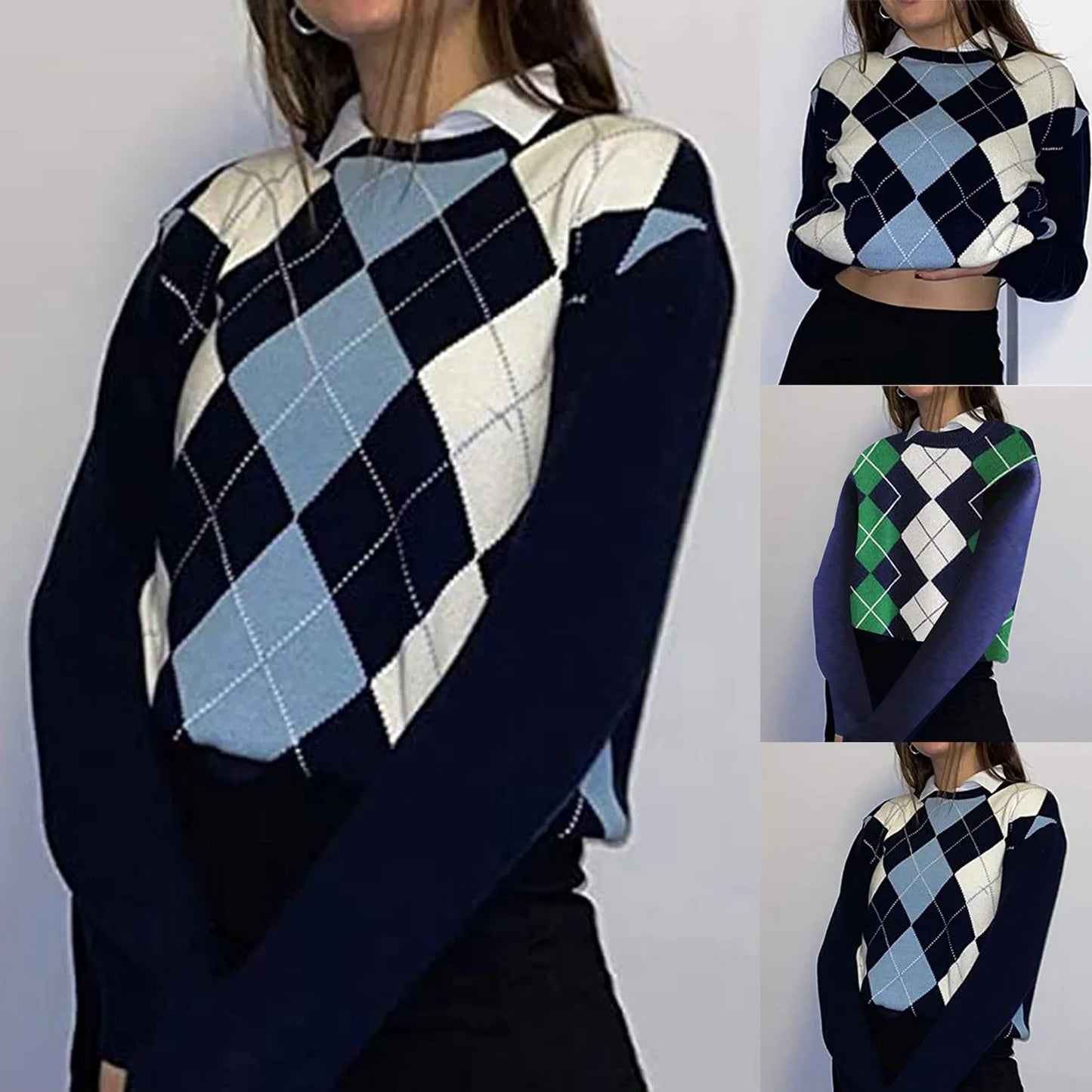 Outerwears Women'S Sweater Fashion Long Sleeve England Style