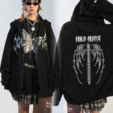 Y2K Oversize Butterfly Hoodie Sweatshirt Harajuku