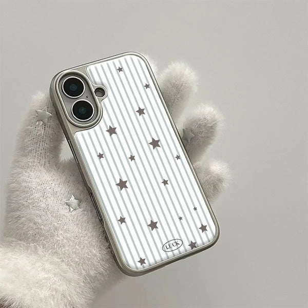 Star Stripe iPhone Case Cute Y2K Resin 12 13 14 15 16 Pro Max
