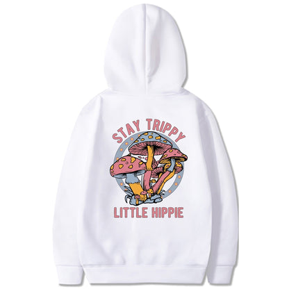 Bleiben Sie trippy kleiner Hippie-Hoodie-Sweatshirt-Hoodie